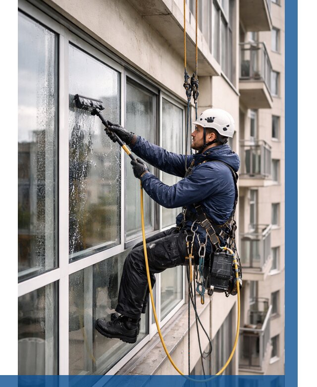 Мойка балконного остекления в Нижнекамске от 3549 р. | ВЫСОТНИК-Нжм