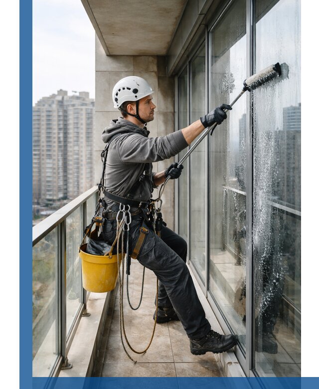 Профессиональная мойка балконного остекления в Нижнекамске