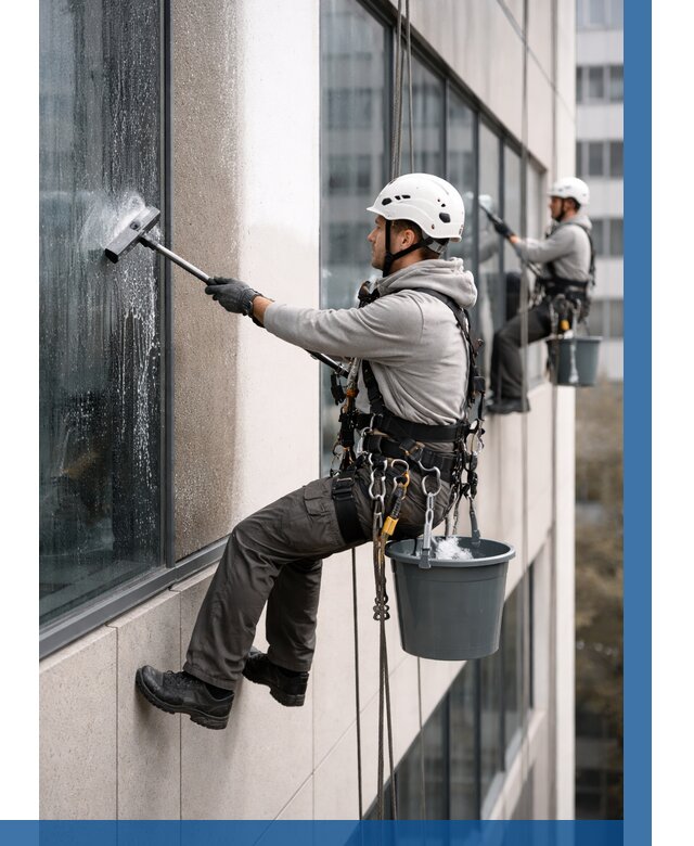 Мойка фасадов зданий в Нижнекамске под ключ от 355 р. | ВЫСОТНИК-Нжм