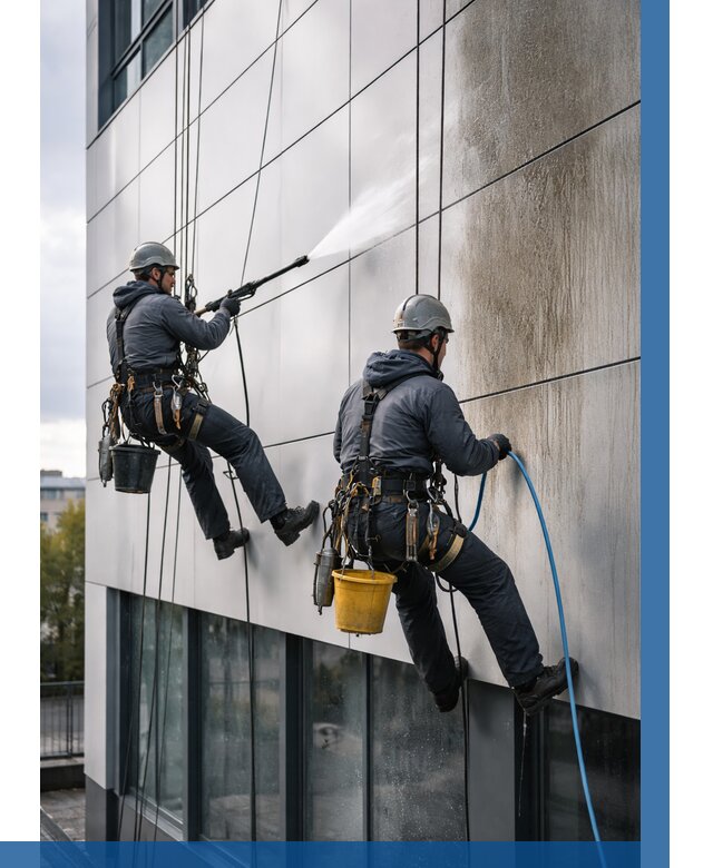 Мойка фасада из композита в Нижнекамске по цене от 304 р. | ВЫСОТНИК-Нжм