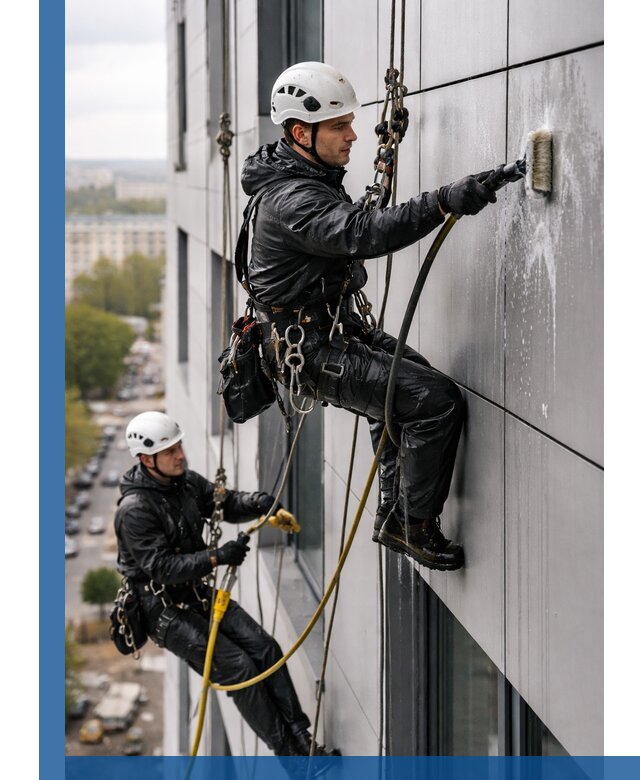 Профессиональная мойка фасада из композита в Нижнекамске