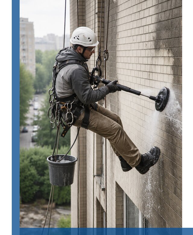 Очистка фасада от копоти в Нижнекамске профессионально и безопасно