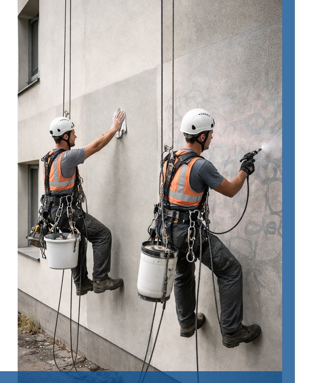 Антиграффити покрытие фасада в Нижнекамске от 608 р. | ВЫСОТНИК-Нжм