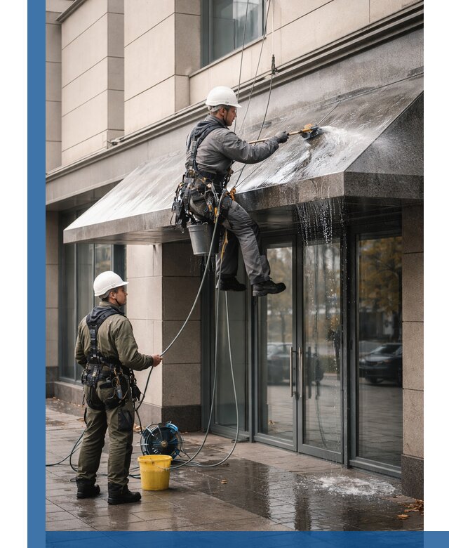 Профессиональная мойка козырьков и навесов в Нижнекамске