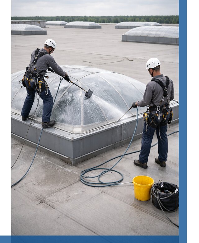 Мойка зенитных фонарей в Нижнекамске, заказать от 4563 р. | ВЫСОТНИК-Нжм