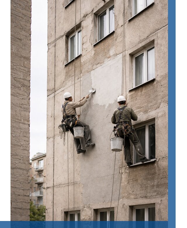 Косметический ремонт фасада в Нижнекамске от 1115 р. | ВЫСОТНИК-Нжм