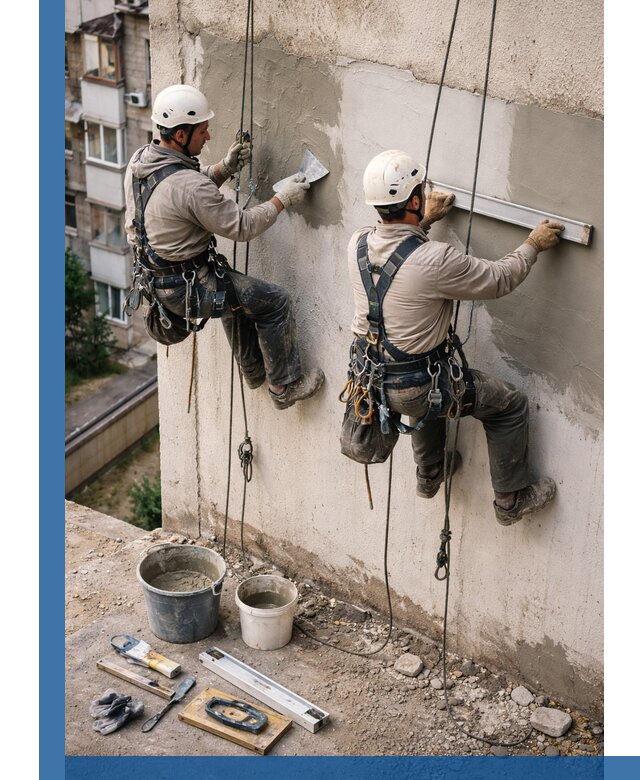 Комплексный ремонт штукатурного фасада с гарантией в Нижнекамске