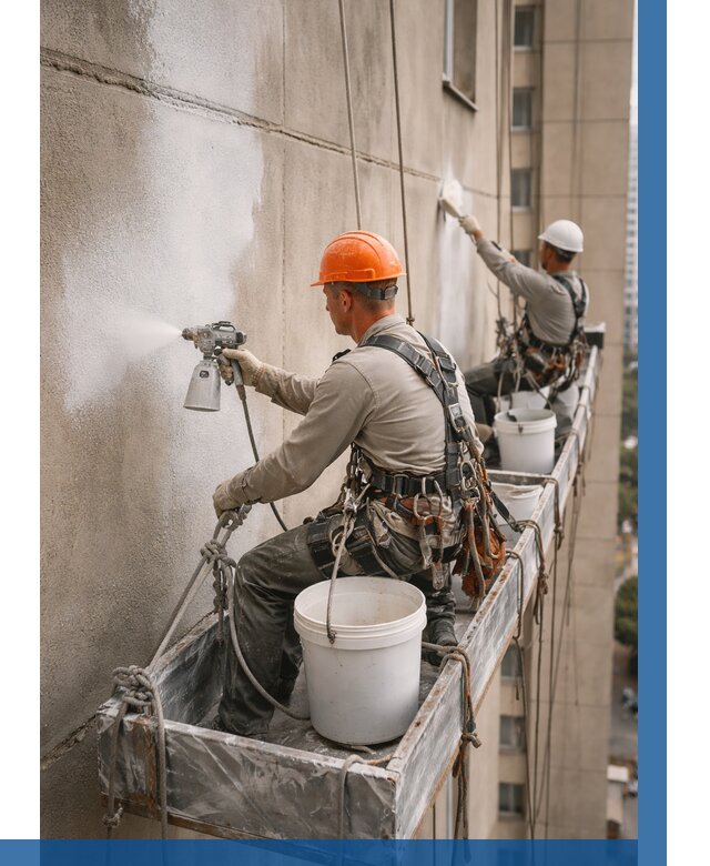 Грунтовка фасада на высоте в Нижнекамске от 122 р. | ВЫСОТНИК-Нжм