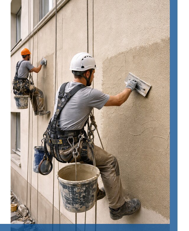 Декоративная штукатурка фасада в Нижнекамске от 1217 р. | ВЫСОТНИК-Нжм