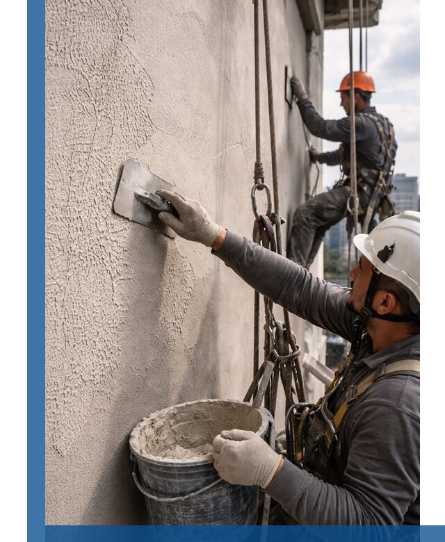 Декоративная штукатурка фасада с утеплением и защитой в Нижнекамске