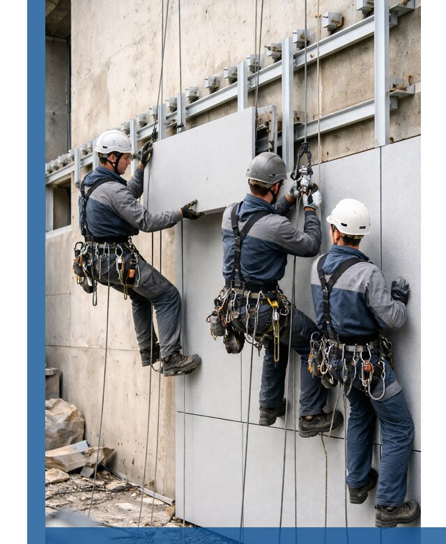 Монтаж вентилируемого фасада в Нижнекамске под ключ с гарантией качества