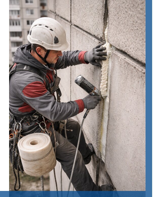 Утепление межпанельных швов в Нижнекамске от 710 р. | ВЫСОТНИК-Нжм