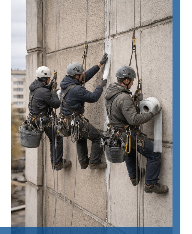 Ремонт межпанельных швов в Нижнекамске от 760 р. | ВЫСОТНИК-Нжм