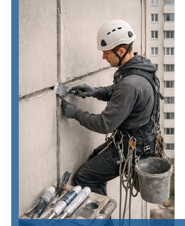 Ремонт межпанельных швов в Нижнекамске герметизация и восстановление
