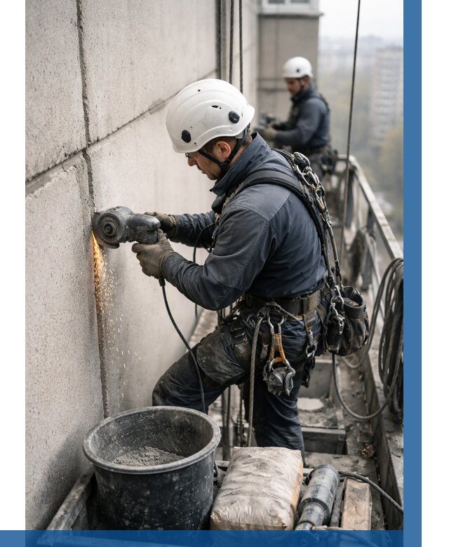 Штробление межпанельных швов в Нижнекамске от 1217 р. | ВЫСОТНИК-Нжм