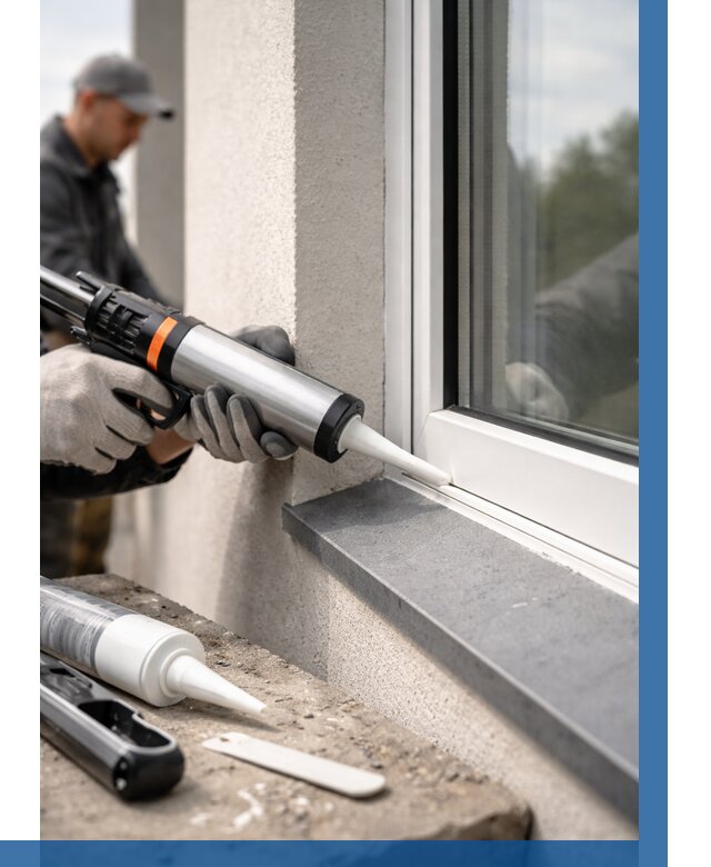 Герметизация монтажных швов окон в Нижнекамске от 659 р. | ВЫСОТНИК-Нжм