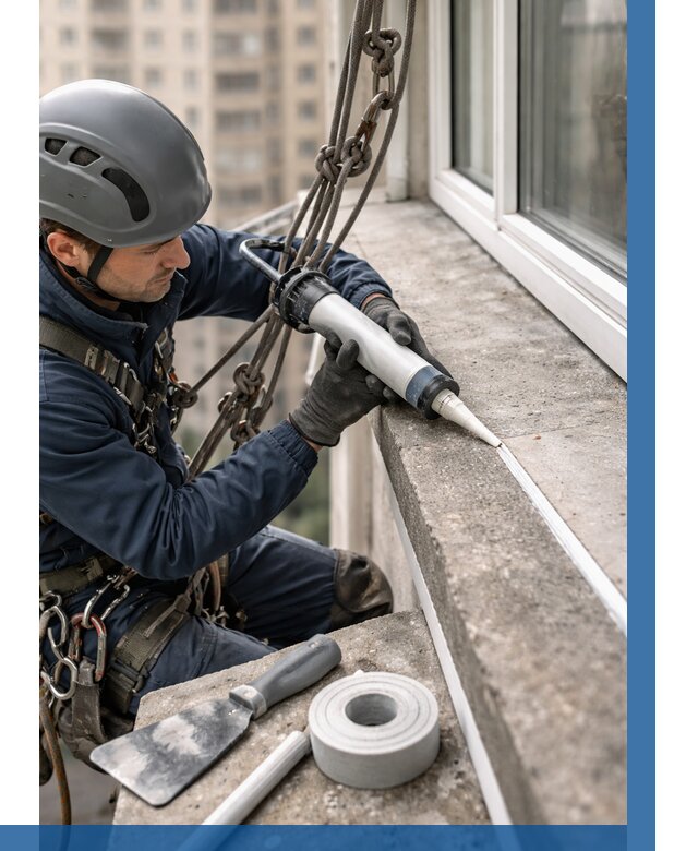 Герметизация балконного козырька в Нижнекамске от 4563 р. | ВЫСОТНИК-Нжм