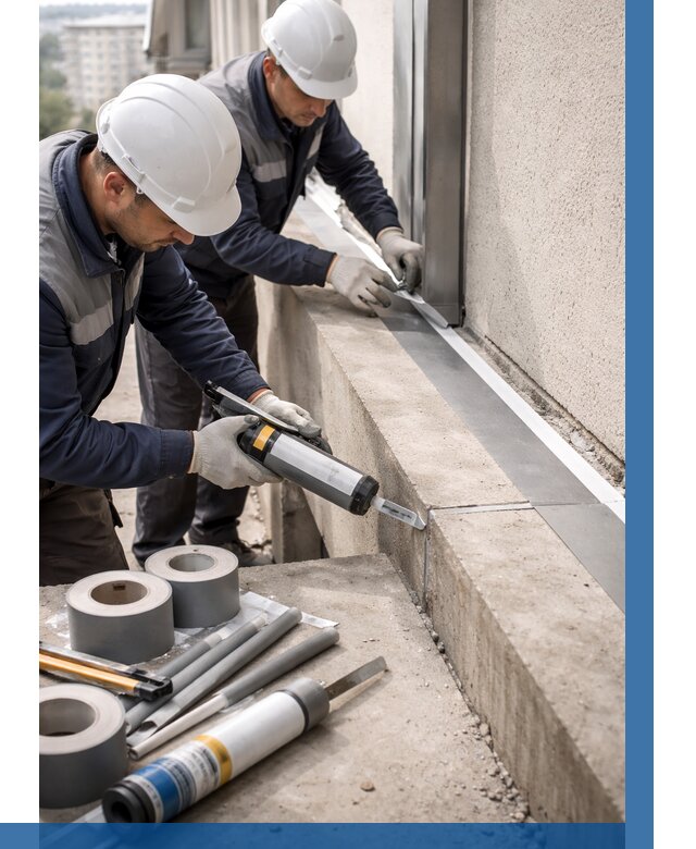 Герметизация примыкания балкона в Нижнекамске от 4563 р. | ВЫСОТНИК-Нжм