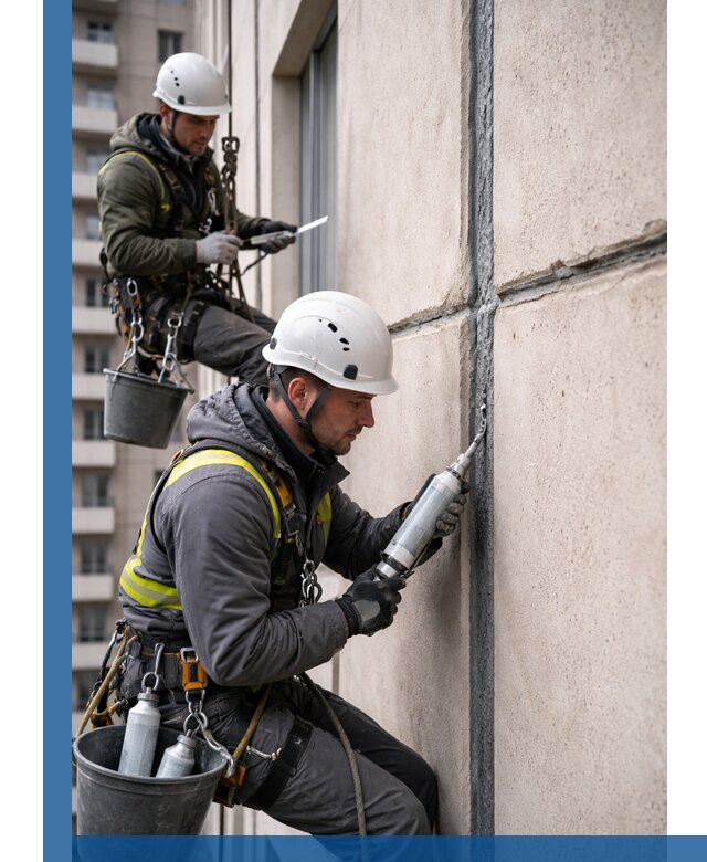 Герметизация деформационных швов фасада в Нижнекамске качественно
