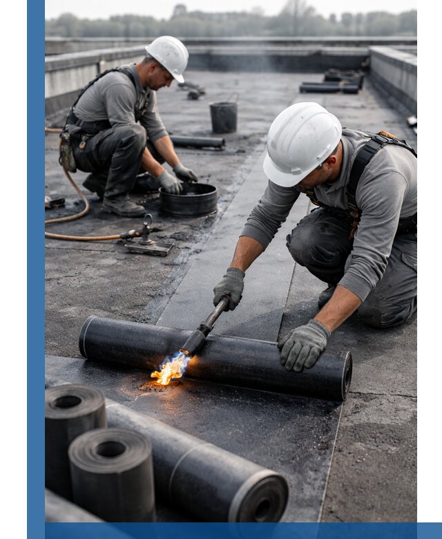 Ремонт рулонной кровли в Нижнекамске герметизация и восстановление