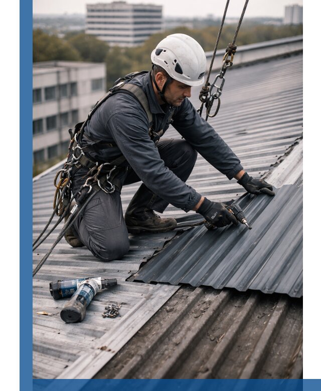 Ремонт профнастила на кровле в Нижнекамске, работы под ключ