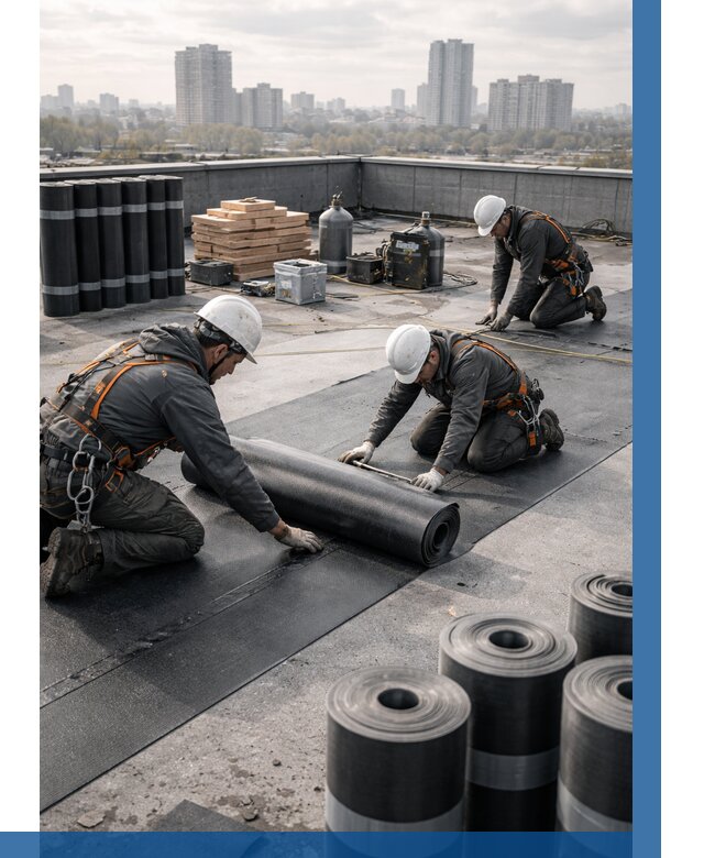 Монтаж мягкой кровли под ключ в Нижнекамске от 456 р. | ВЫСОТНИК-Нжм