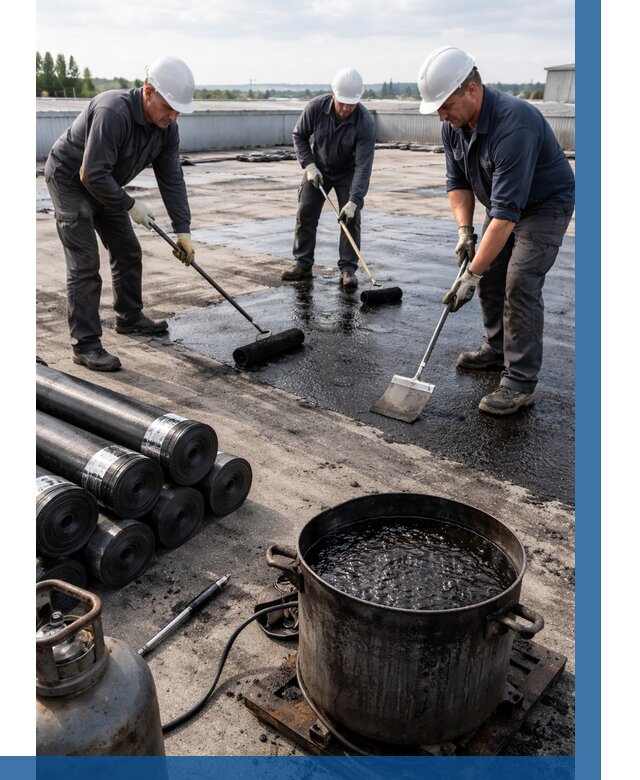 Гидроизоляция кровли мастикой в Нижнекамске от 608 р. | ВЫСОТНИК-Нжм