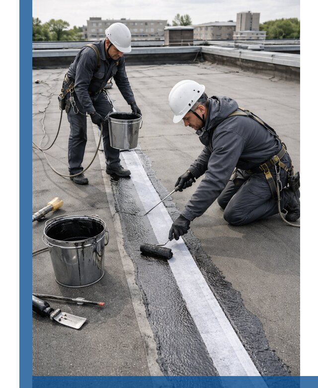 Гидроизоляция кровли мастикой в Нижнекамске надежная защита