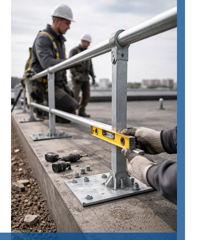 Монтаж кровельного ограждения в Нижнекамске от 1217 р. | ВЫСОТНИК-Нжм