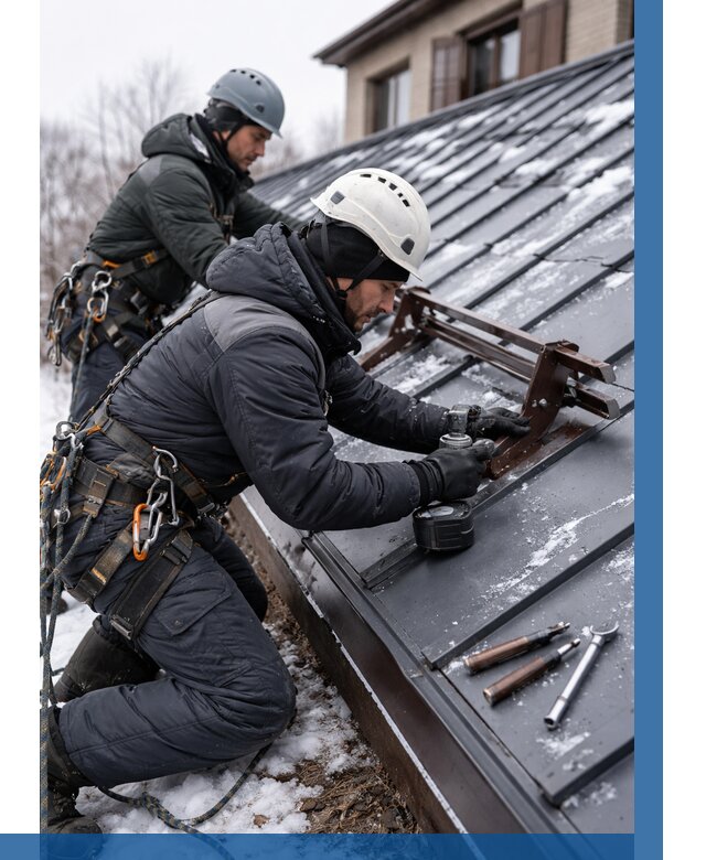 Монтаж снегозадержателей в Нижнекамске от 456 р. | ВЫСОТНИК-Нжм