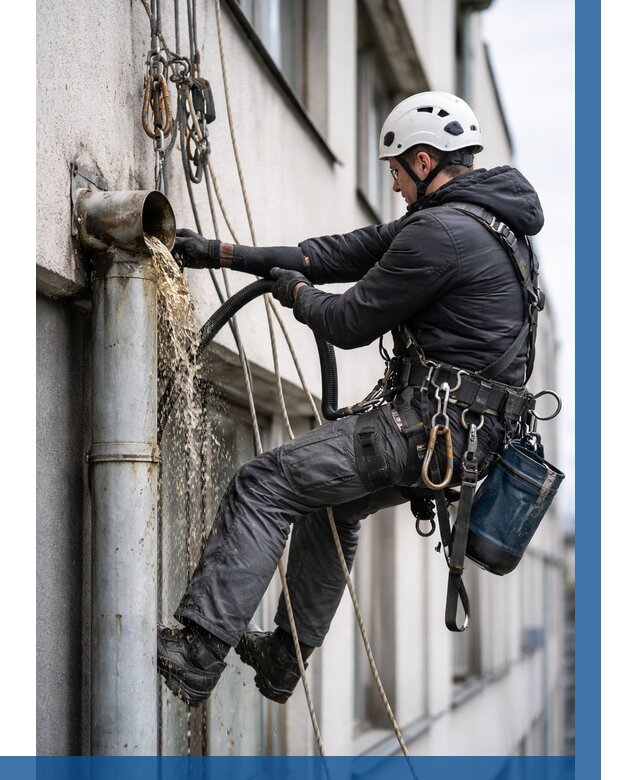 Прочистка водосточных труб в Нижнекамске от 3549 р. | ВЫСОТНИК-Нжм