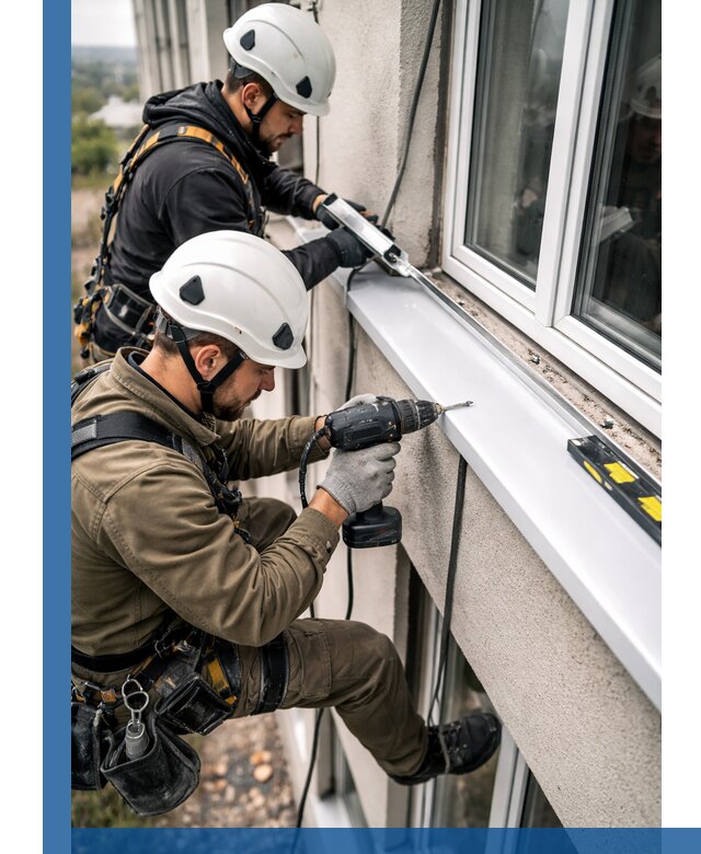 Профессиональный монтаж оконных отливов и отведения воды в Нижнекамске