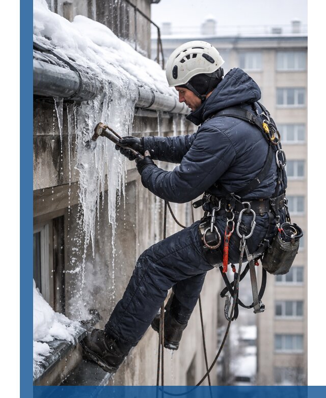 Удаление наледи и чистка водостоков в Нижнекамске оперативно и безопасно