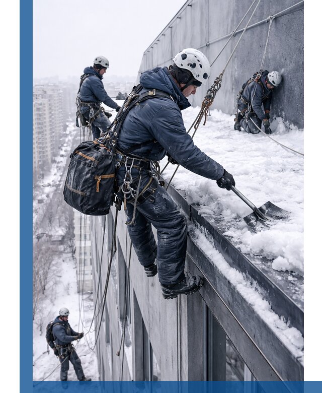 Абонентское обслуживание кровли зимой в Нижнекамске регулярный уход