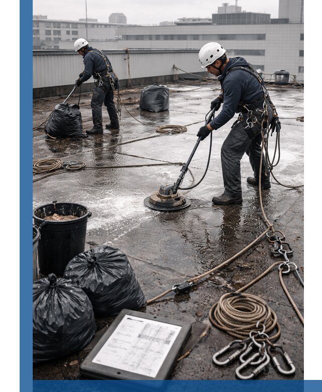 Плановая очистка кровли по графику в Нижнекамске для безопасности