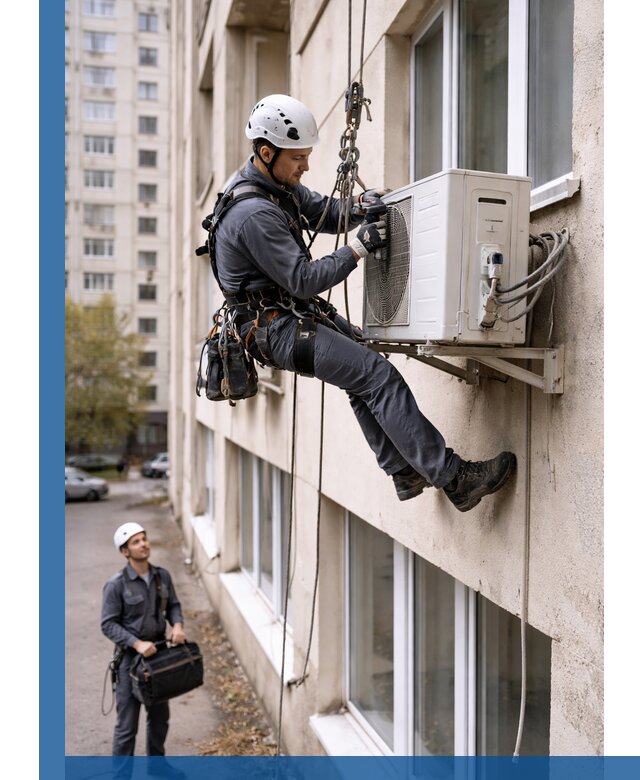 Демонтаж внешнего блока кондиционера в Нижнекамске профессионально