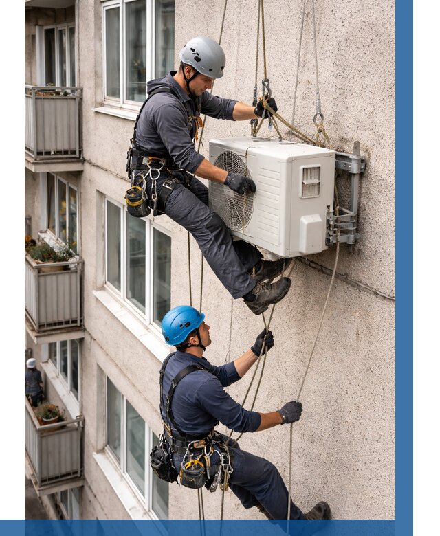 Перенос внешнего блока кондиционера в Нижнекамске от 9125 р.| ВЫСОТНИК-Нжм