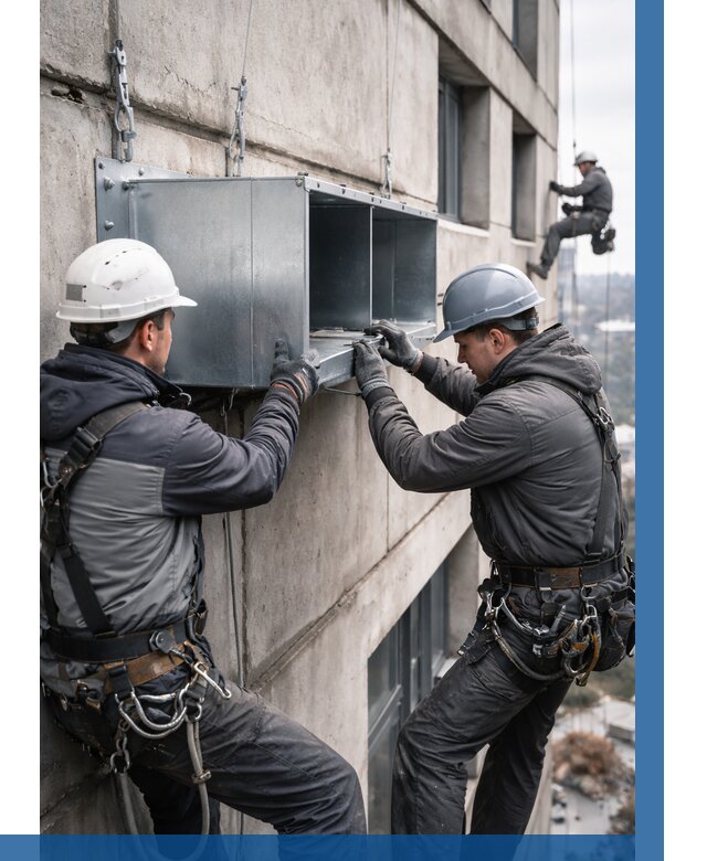 Монтаж вентиляционных коробов в Нижнекамске от 3042 р. | ВЫСОТНИК-Нжм