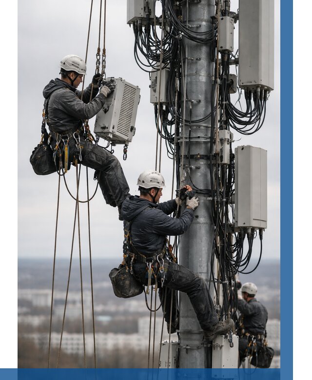 Монтаж оборудования связи на мачте в Нижнекамске от 7604 р. | ВЫСОТНИК-Нжм