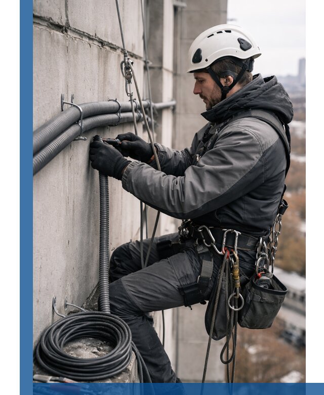 Профессиональный монтаж гофры для кабеля в Нижнекамске с гарантией