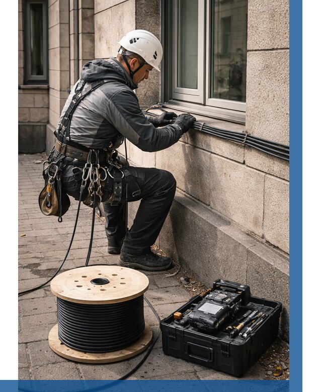 Прокладка оптоволоконного кабеля в Нижнекамске от 811 р. | ВЫСОТНИК-Нжм