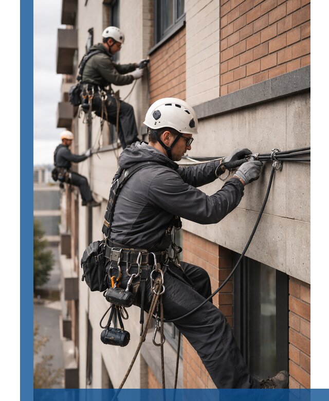 Крепление кабеля на фасаде монтаж и крепеж в Нижнекамске