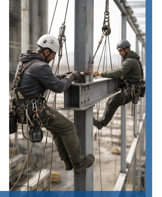 Монтаж металлоконструкций на высоте в Нижнекамске от 3549 р. | ВЫСОТНИК-Нжм