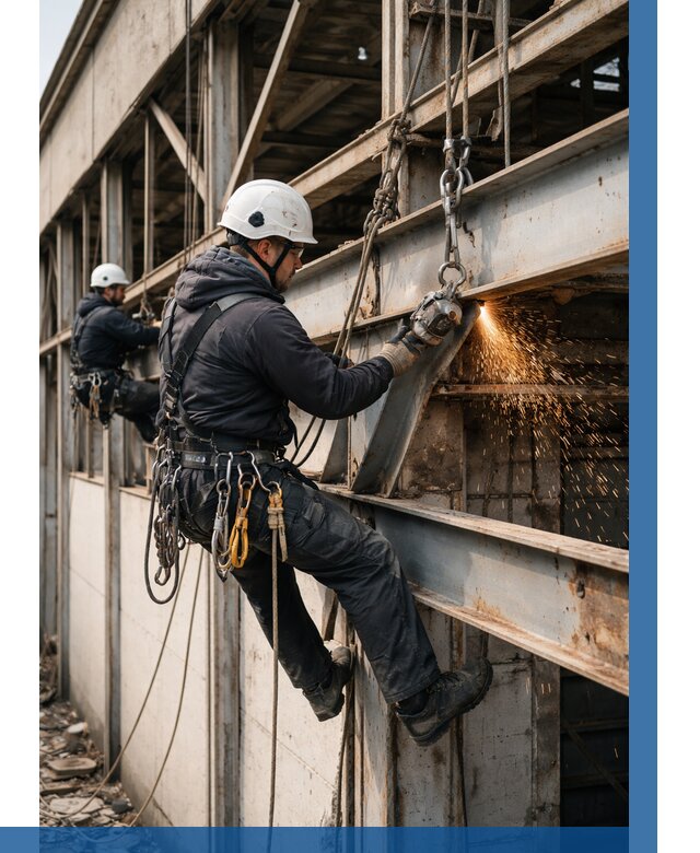 Демонтаж металлоконструкций на высоте в Нижнекамске от 6590р. |ВЫСОТНИК-Нжм