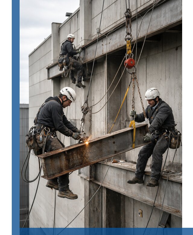 Демонтаж металлоконструкций на высоте в Нижнекамске под ключ