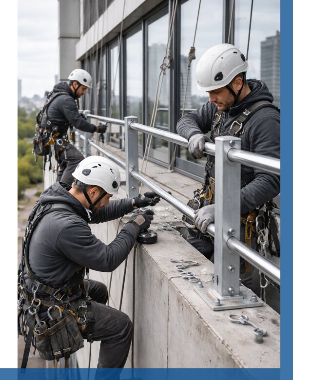 Монтаж ограждений на высоте в Нижнекамске, от 1217 р. | ВЫСОТНИК-Нжм
