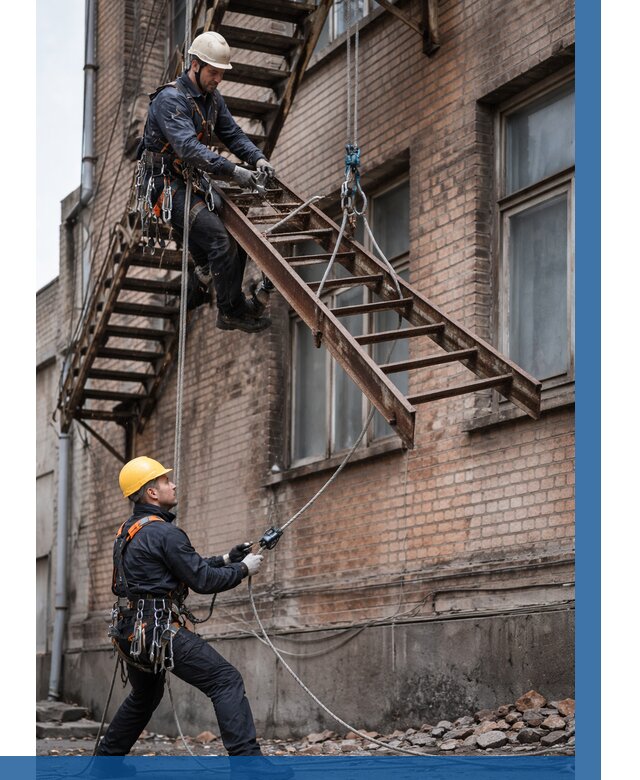 Демонтаж пожарной лестницы в Нижнекамске от 12167 р. | ВЫСОТНИК-Нжм