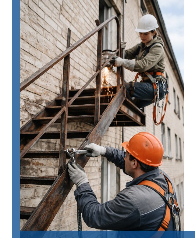 Ремонт и восстановление пожарных лестниц с выездом в Нижнекамске