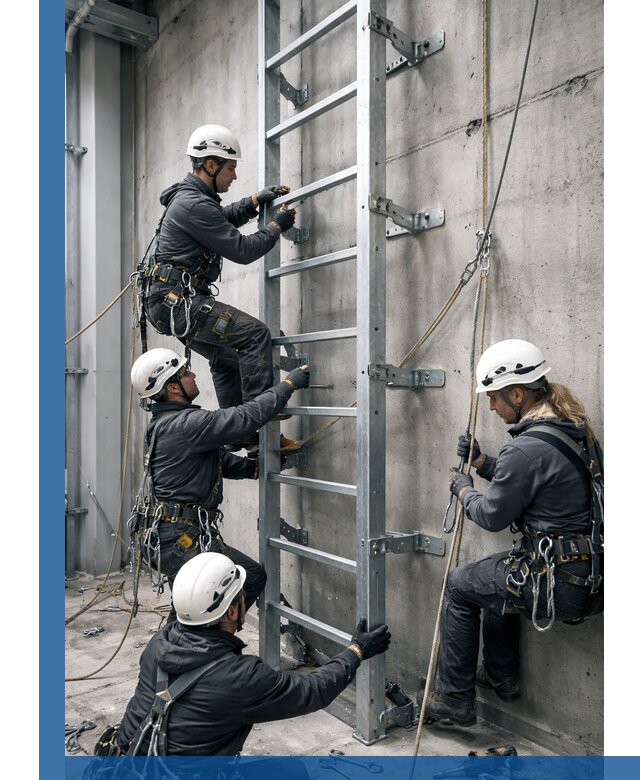 Монтаж металлических лестниц в Нижнекамске под ключ со гарантией