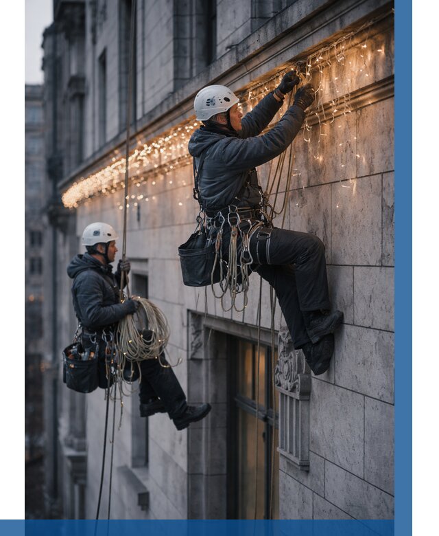 Монтаж новогодней иллюминации в Нижнекамске от 8618 р. | ВЫСОТНИК-Нжм